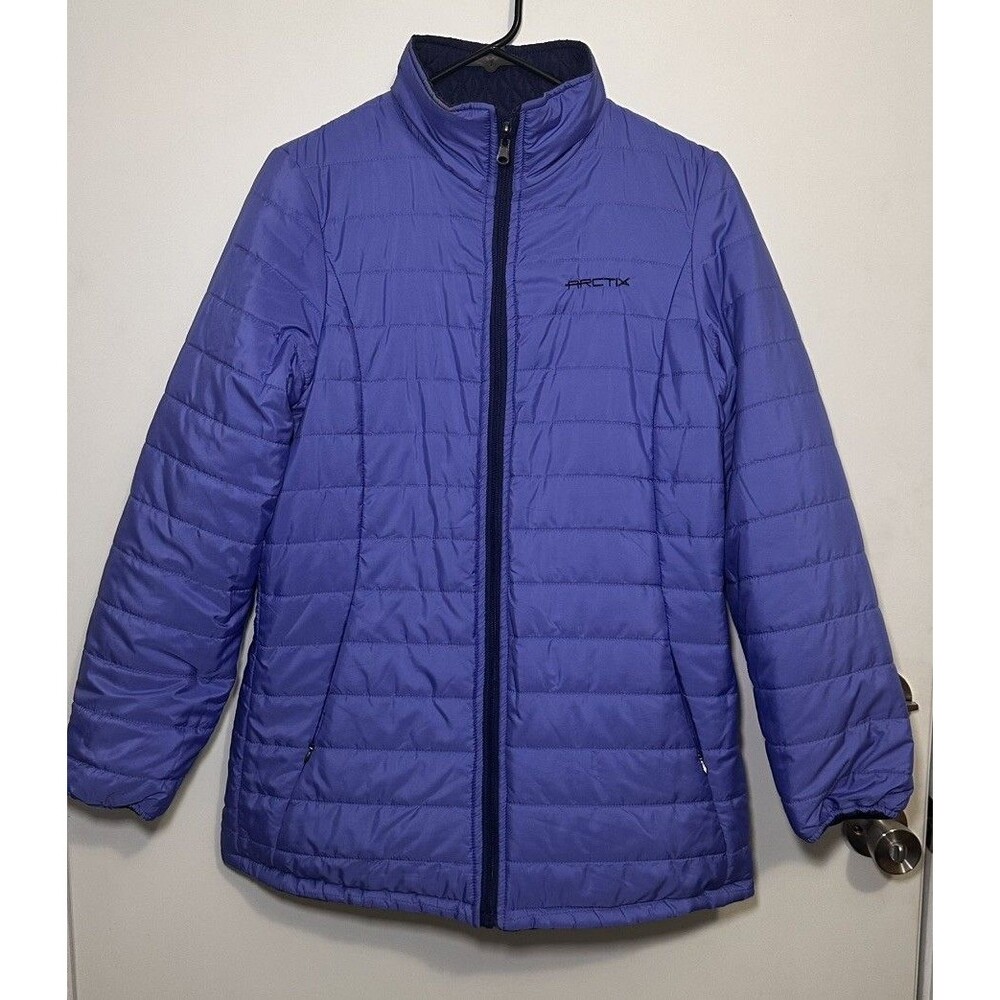 Arctix Women's Blue Reversible Large Quilted Softshell Jacket Gorpcore